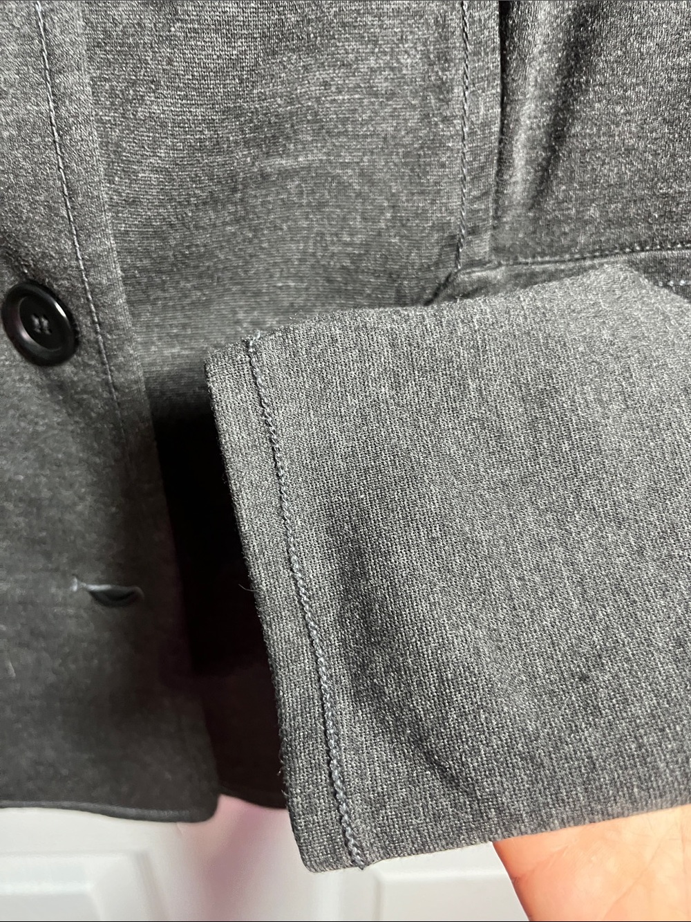 Max Studio Gray Button-Front Jacket - Picture 7 of 11